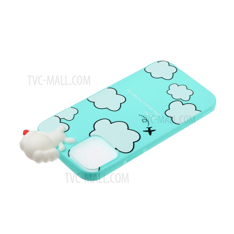 3D Doll Decor Soft TPU Mobile Phone Cover for iPhone 12 Pro Max 6.7 inch - Cloud-4