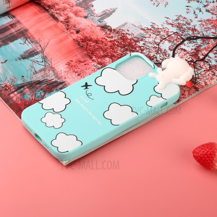 3D Doll Decor Soft TPU Mobile Phone Cover for iPhone 12 Pro Max 6.7 inch - Cloud-5