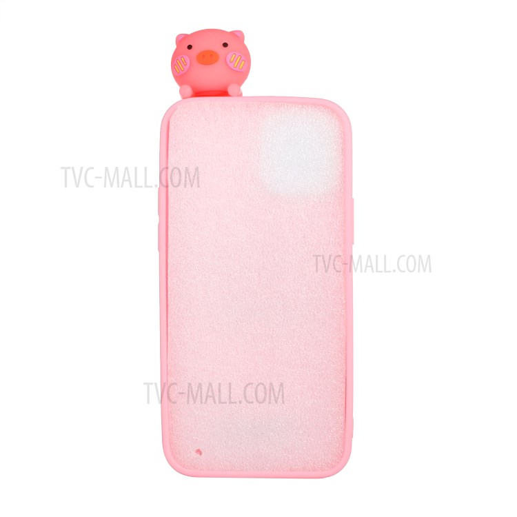 3D Animal Doll Patterned TPU Soft Shell Case for Phone 12 Pro Max 6.7-inch - Pink-2
