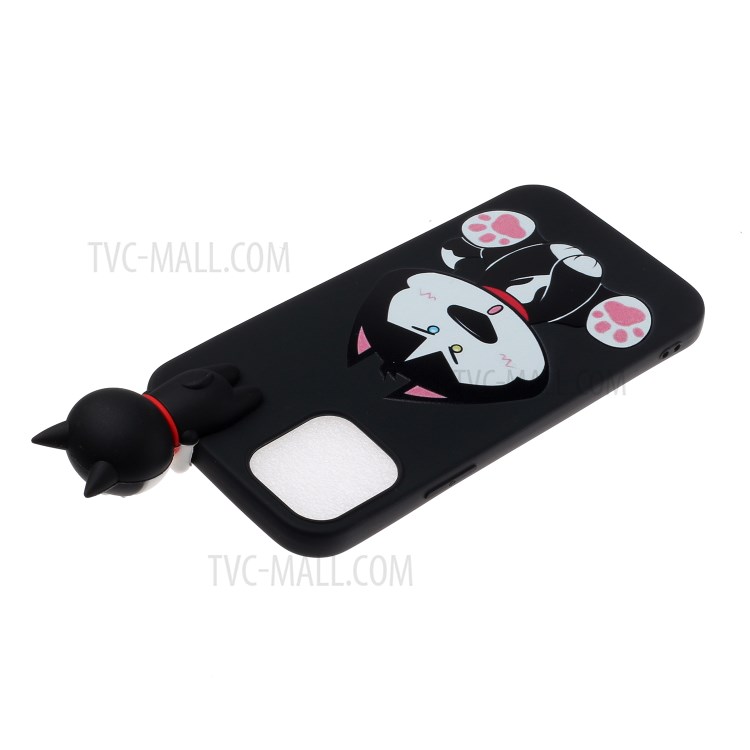 3D Animal Doll Patterned TPU Soft Shell Case for iPhone 12 mini - Black-4