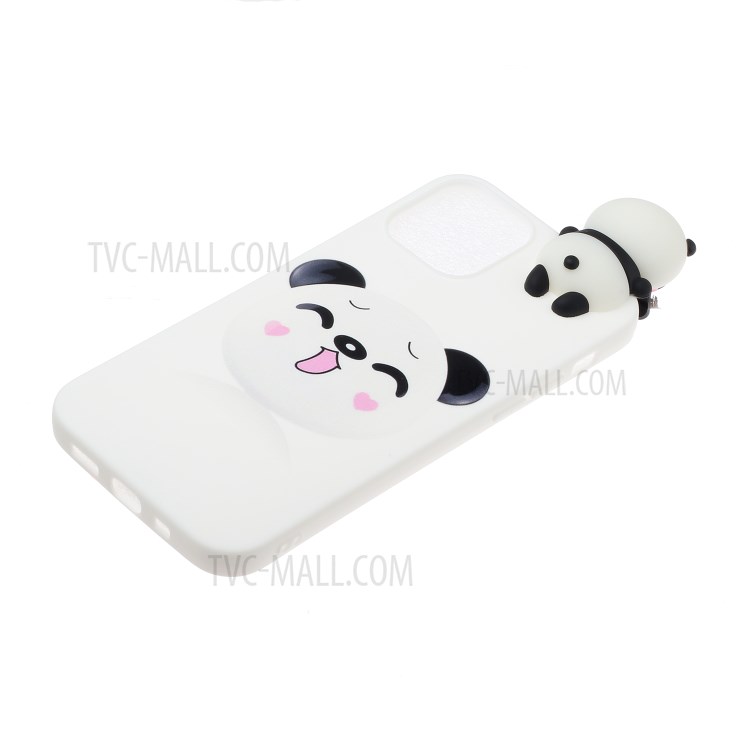 3D Animal Doll Patterned TPU Soft Shell Case for iPhone 12 5.4-inch - White-3