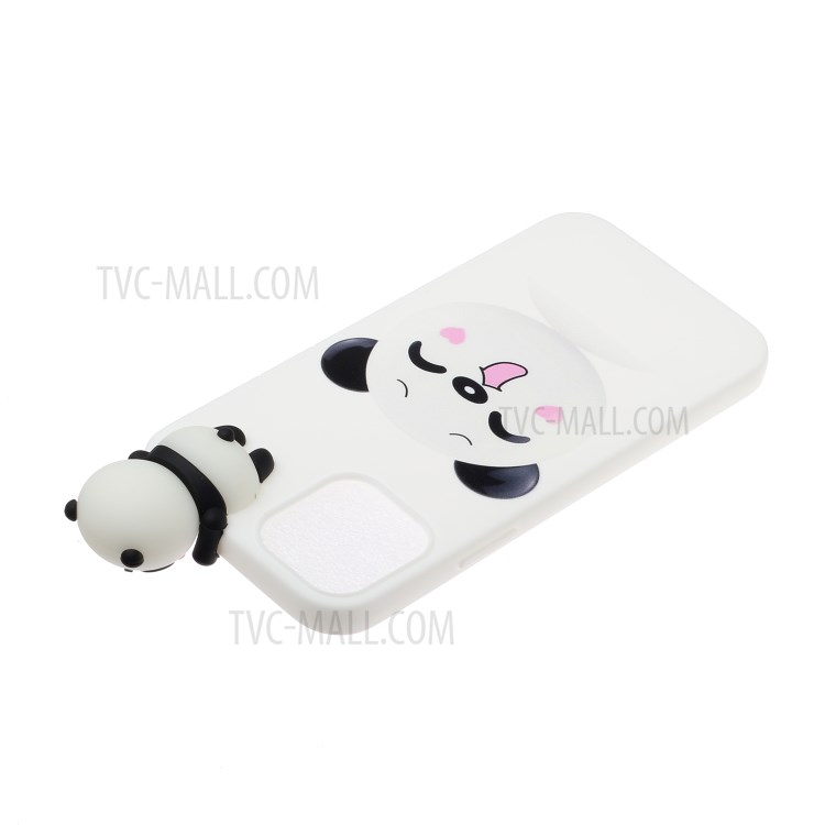 3D Animal Doll Patterned TPU Soft Shell Case for iPhone 12 5.4-inch - White-4