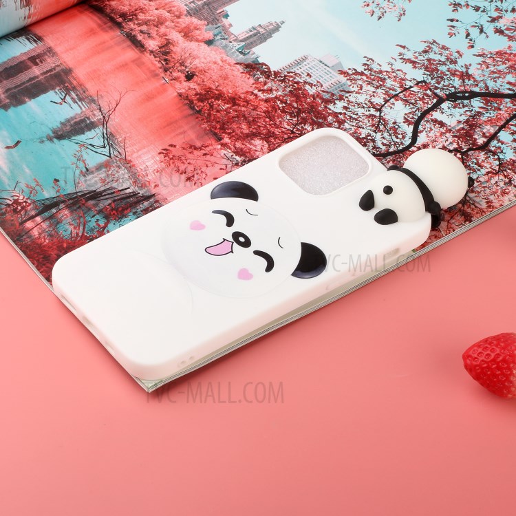 3D Animal Doll Patterned TPU Soft Shell Case for iPhone 12 5.4-inch - White-5