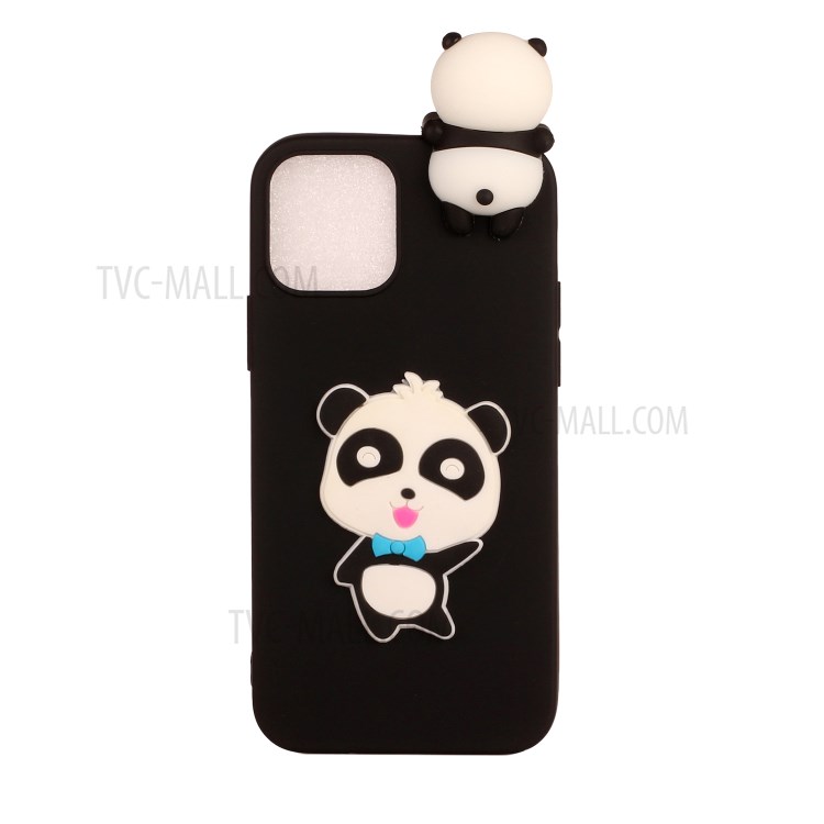 3D Pattern Printing Shell TPU Back Case for iPhone 12 5.4 inch - Hello Panda-1