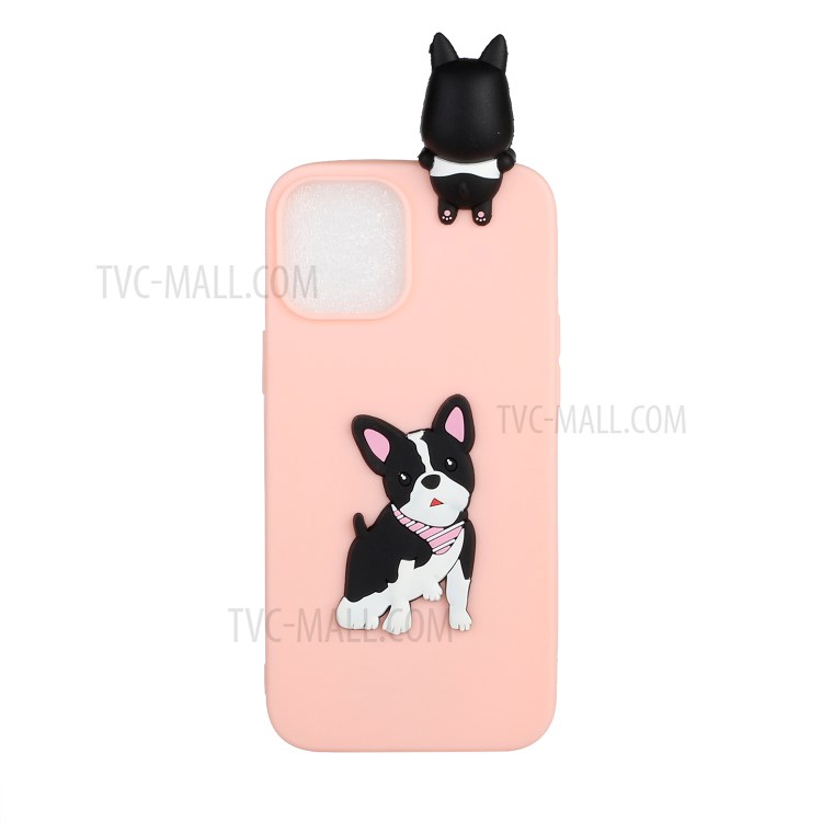 3D Pattern Printing Shell TPU Back Case for iPhone 12 mini - Dog-1