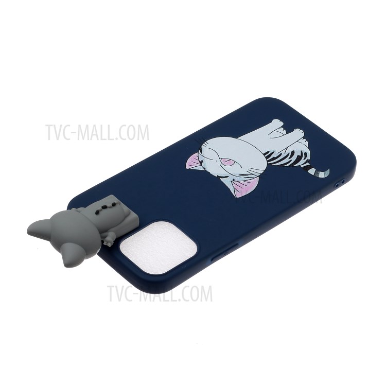 Kickstand Stylish Cool TPU Pattern Printing Protector Case for iPhone 12 mini - Cat-4