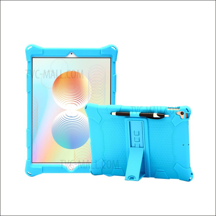 With Hanging Rope Kickstand PC + Silicone Cover for iPad 10.2 (2019)/iPad Air 10.5 inch (2019) - Baby Blue-1