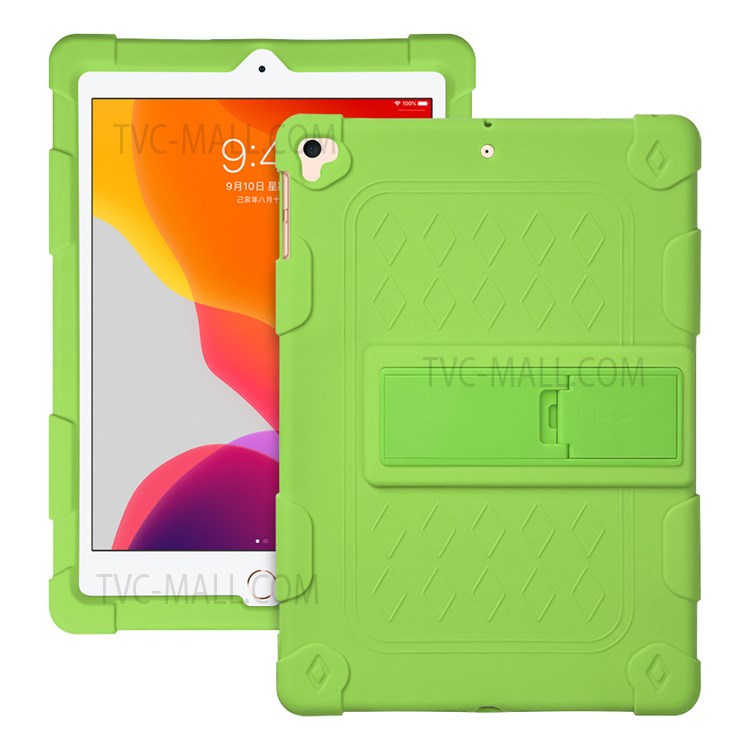 With Hanging Rope Kickstand PC + Silicone Cover for iPad 10.2 (2019)/iPad Air 10.5 inch (2019) - Purple-1