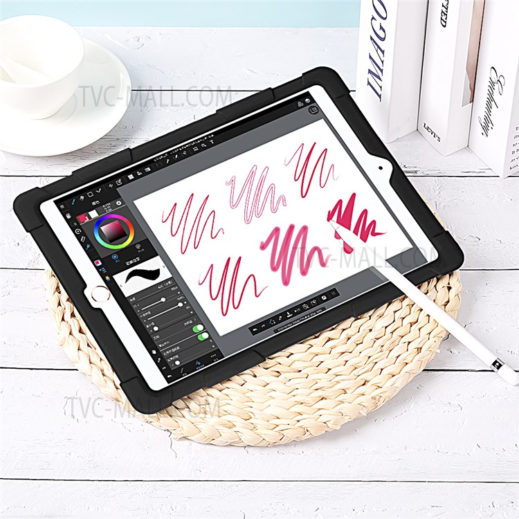With Hanging Rope Kickstand PC + Silicone Cover for iPad 10.2 (2019)/iPad Air 10.5 inch (2019) - Purple-2