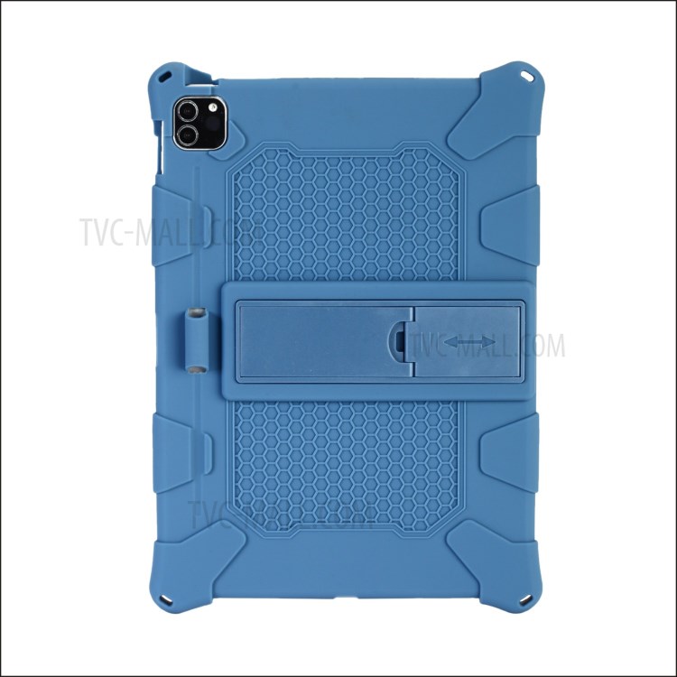 With Kickstand and Hanging Rope PC + Silicone Case for iPad Pro 11-inch (2020)/(2018) - Dark Blue-3