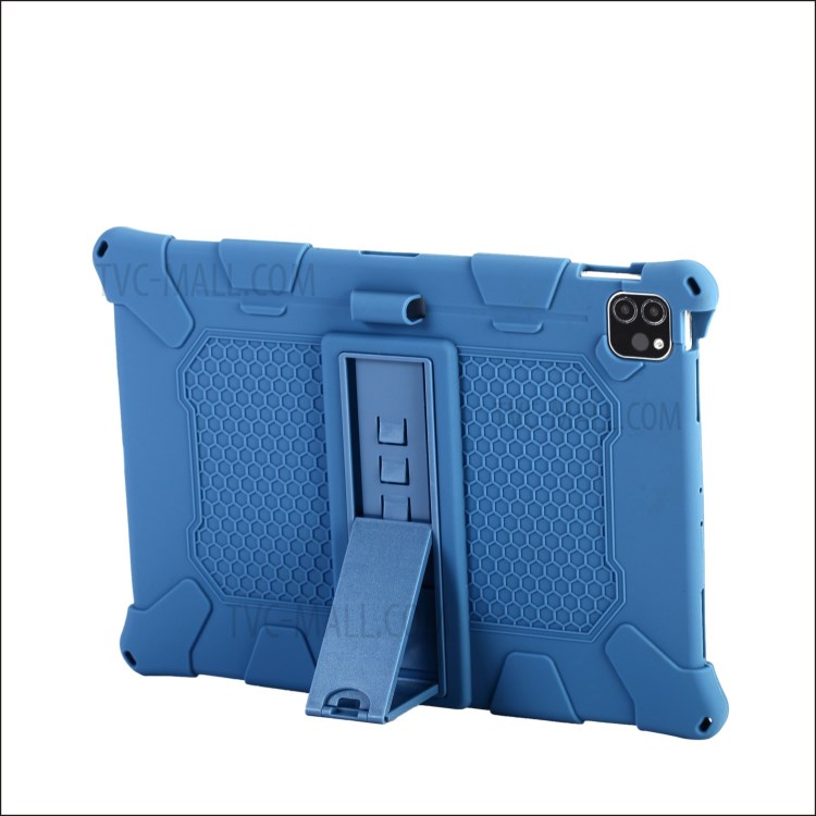 With Kickstand and Hanging Rope PC + Silicone Case for iPad Pro 11-inch (2020)/(2018) - Dark Blue-4