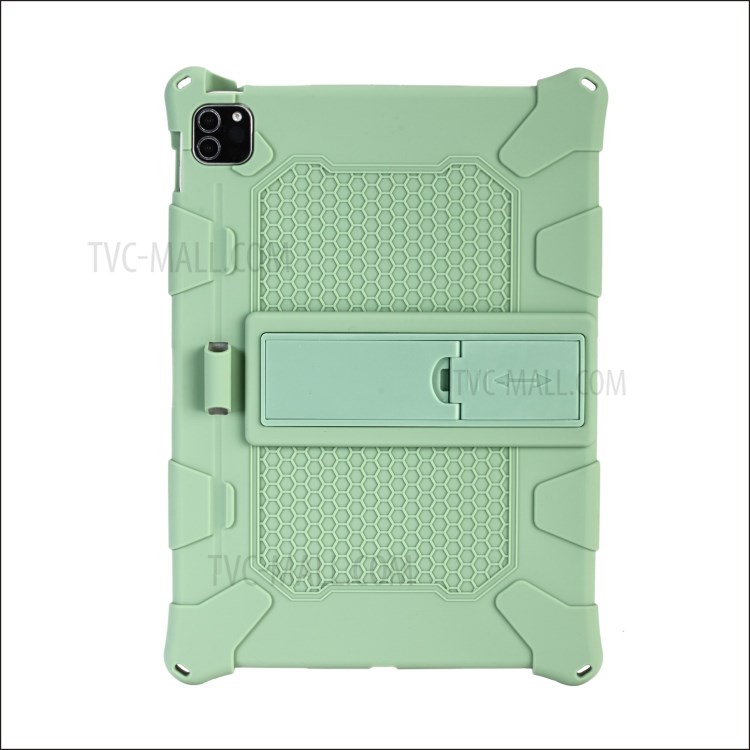 With Kickstand and Hanging Rope PC + Silicone Case for iPad Pro 11-inch (2020)/(2018) - Green-2