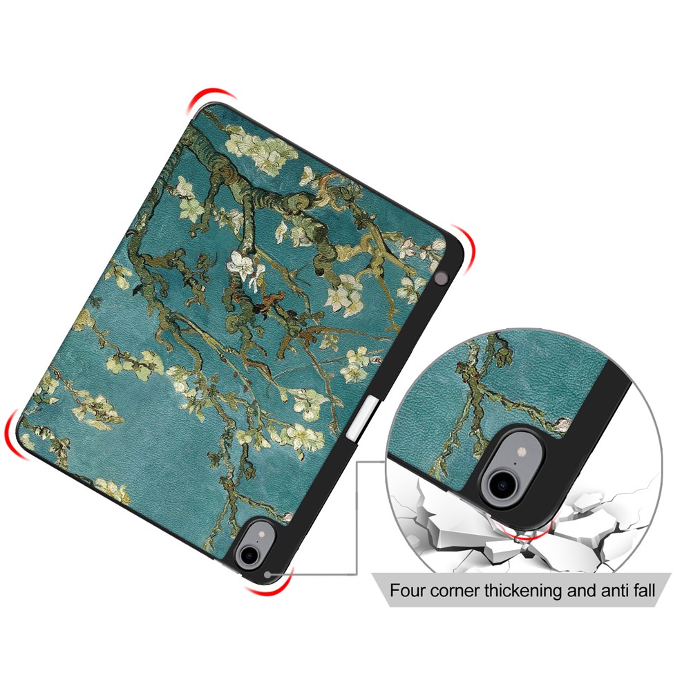 Motif D'impression Cuir PU Trois Plis Avec Couvercle De La Tablette De La Fente De La Plume Pour L'air De Pomme IPAD (2020) / Ipad Air 4 / Ipad Air (4ème Génération) - Wintersweet-10