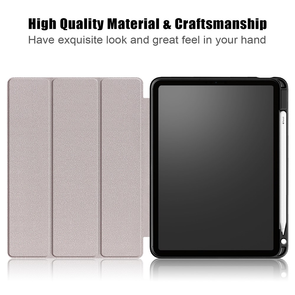 Pattern Printing PU Leather Tri-fold with Pen Slot Tablet Cover for Apple iPad Air (2020)/iPad Air 4/iPad Air (4th generation) - Eiffel Tower-9