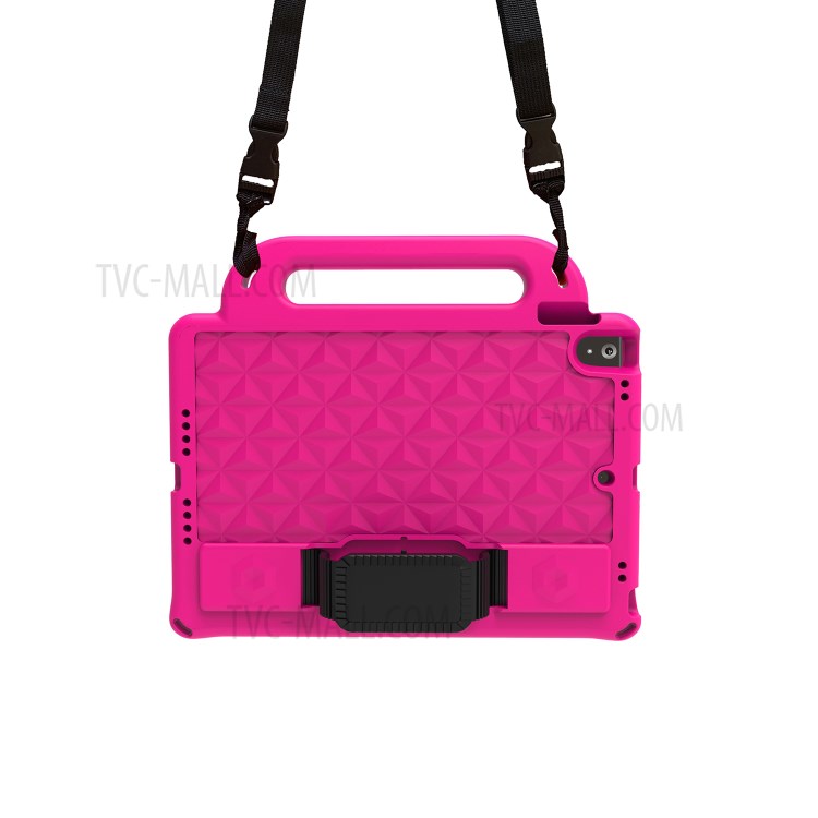 Rhombus Style Shockproof EVA Case with Shoulder Strap for iPad 10.2 (2019)/iPad Pro 10.5-inch (2017)/iPad Air 10.5 inch (2019)/iPad Pro 11-inch (2018) - Rose-2