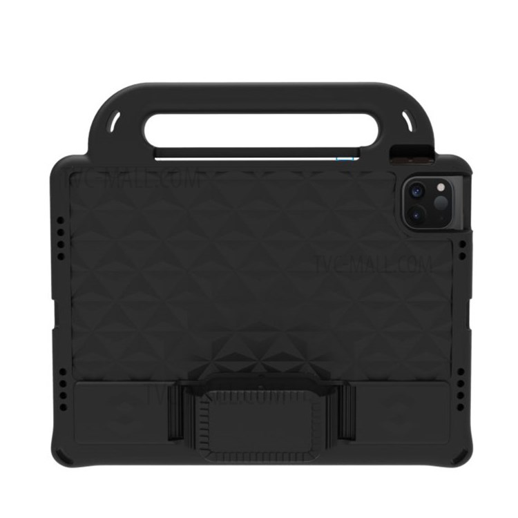 Rhombus Style EVA Protection Case with Shoulder Strap for iPad Pro 11-inch (2020)/(2018)/iPad Air (2020)/Air 4 - Black-2