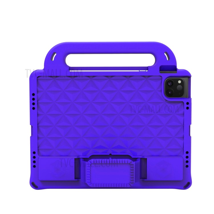 Rhombus Style EVA Protection Case with Shoulder Strap for iPad Pro 11-inch (2020)/(2018)/iPad Air (2020)/Air 4 - Purple-2