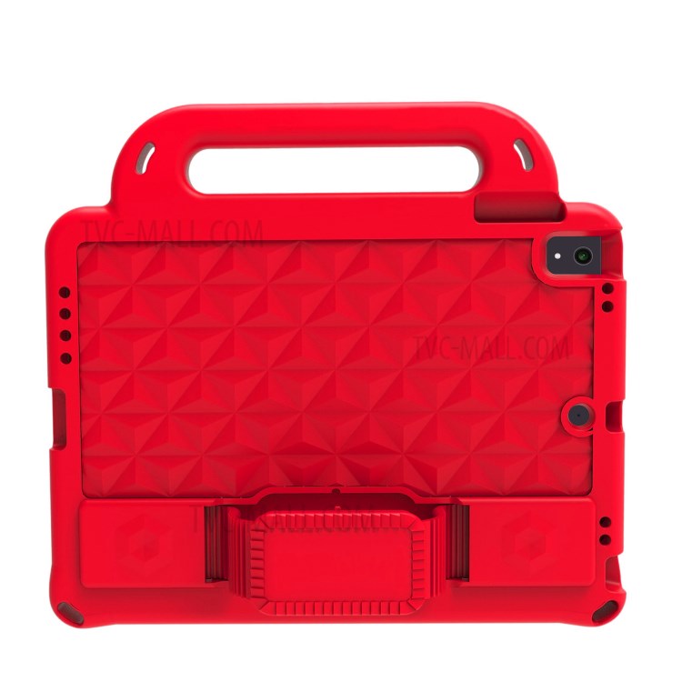 Rhombus Style EVA Cover with Shoulder Strap for iPad 9.7-inch (2018)/(2017)/6/5 - Red-1