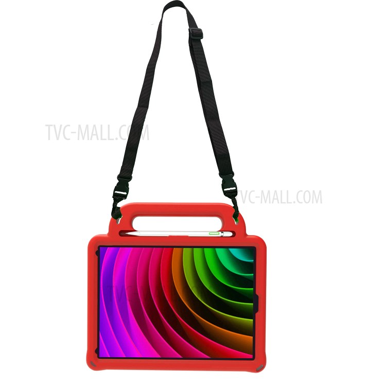 Rhombus Style EVA Cover with Shoulder Strap for iPad 9.7-inch (2018)/(2017)/6/5 - Red-3