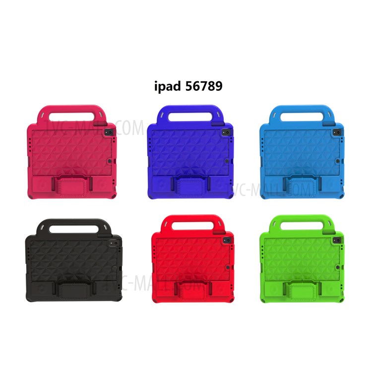 Rhombus Style EVA Cover with Shoulder Strap for iPad 9.7-inch (2018)/(2017)/6/5 - Red-4