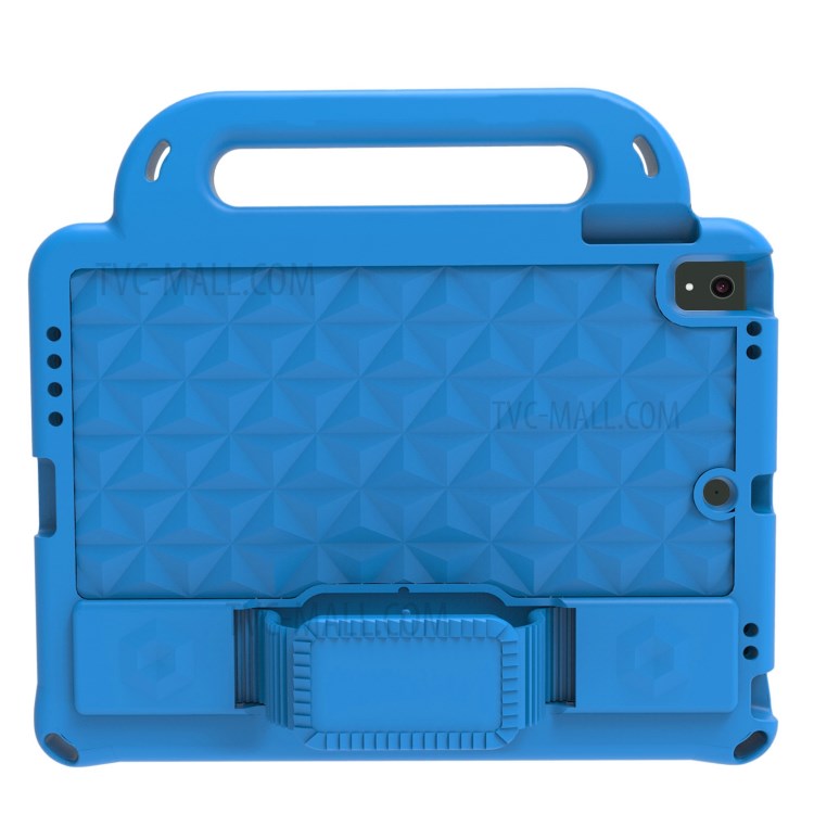 Rhombus Style EVA Cover with Shoulder Strap for iPad 9.7-inch (2018)/(2017)/6/5 - Baby Blue-1
