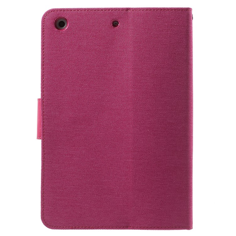 MERCURY GOOSPERY Canvas Leather Wallet Case for iPad Mini 3/2/1 - Rose-3
