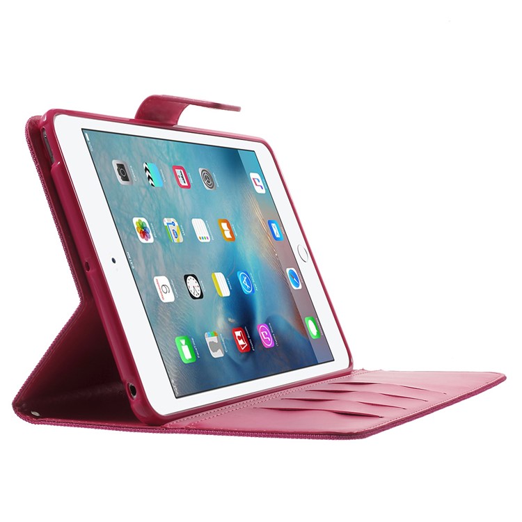 MERCURY GOOSPERY Canvas Leather Wallet Case for iPad Mini 3/2/1 - Rose-4