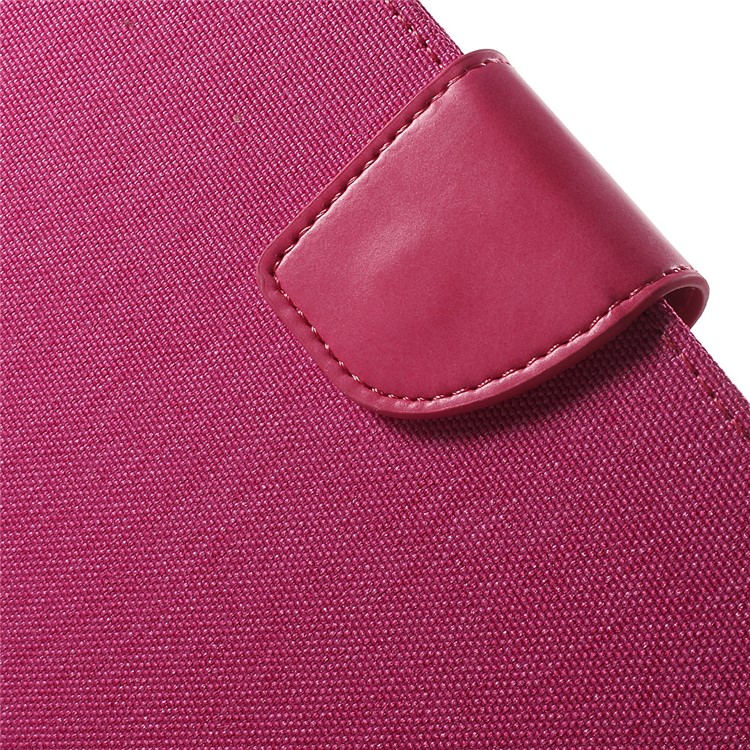 MERCURY GOOSPERY Canvas Leather Wallet Case for iPad Mini 3/2/1 - Rose-8