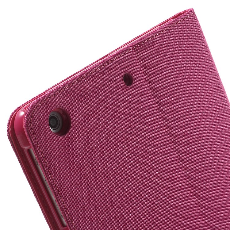 MERCURY GOOSPERY Canvas Leather Wallet Case for iPad Mini 3/2/1 - Rose-9