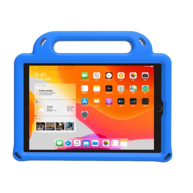 Rhombus Style EVA Case with Shoulder Strap for iPad Mini (2019) 7.9 inch/4/3/2/1 - Blue-2