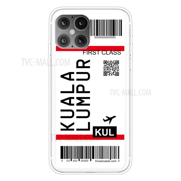 Travel City Boarding Pass TPU Protector Phone Case for iPhone 12 mini - KUALA LUMPUR-1