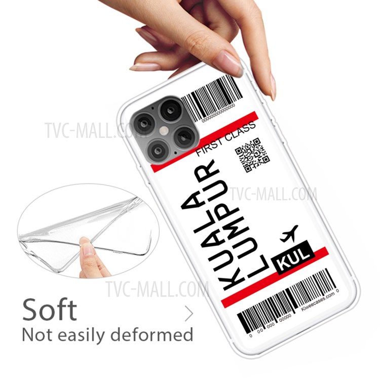 Travel City Boarding Pass TPU Protector Phone Case for iPhone 12 mini - KUALA LUMPUR-4