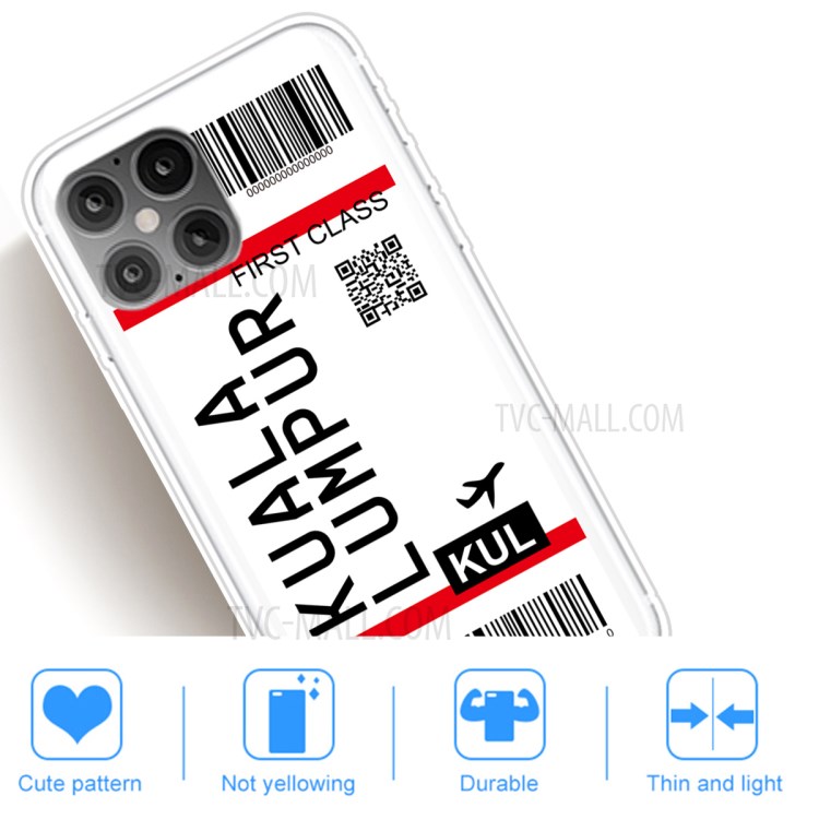 Travel City Boarding Pass TPU Protector Phone Case for iPhone 12 mini - KUALA LUMPUR-5