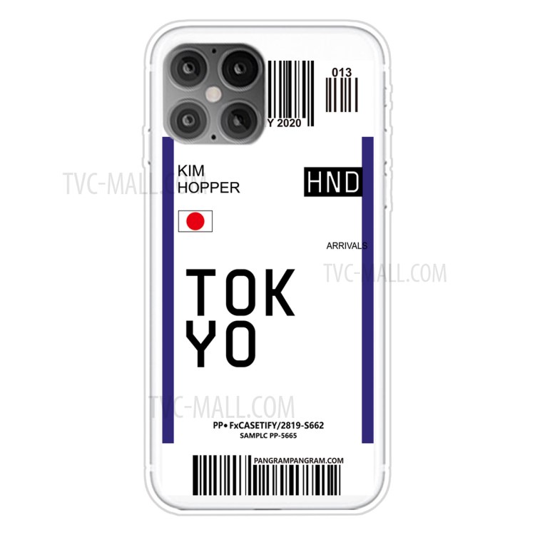 Travel City Boarding Pass TPU Protector Phone Case for iPhone 12 mini - TOKYO/KIM HOPPER-1