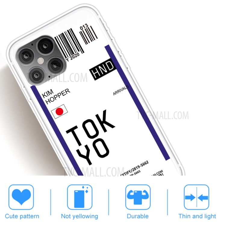 Travel City Boarding Pass TPU Protector Phone Case for iPhone 12 mini - TOKYO/KIM HOPPER-5