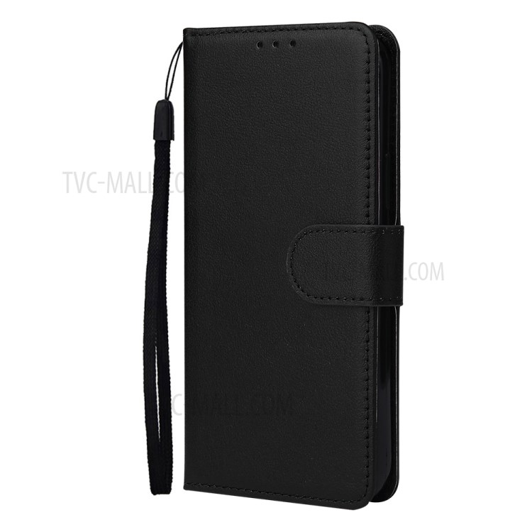 PU Leather Case with Lanyard for iPhone 12 Pro/12 - Black-2