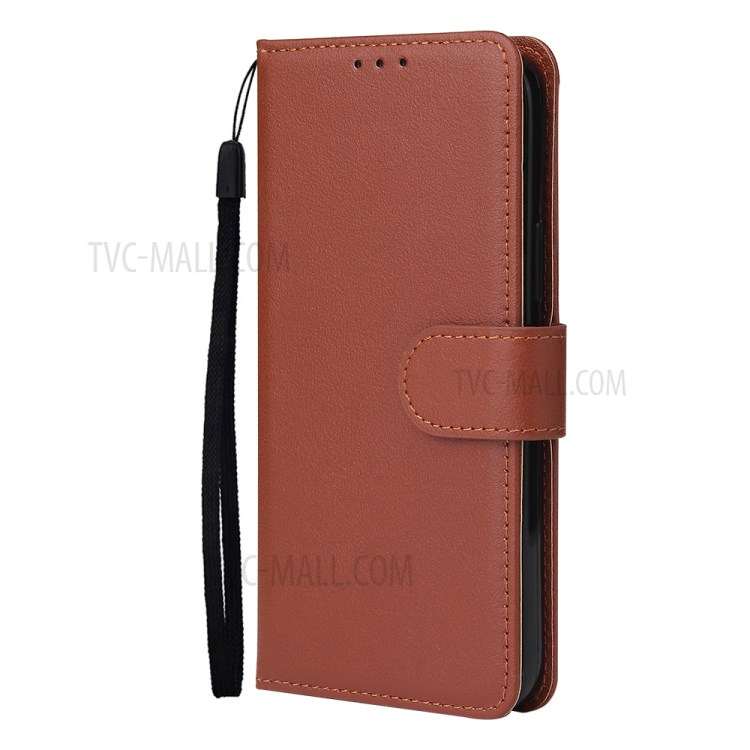 PU Leather Case with Lanyard for iPhone 12 Pro/12 - Brown-3