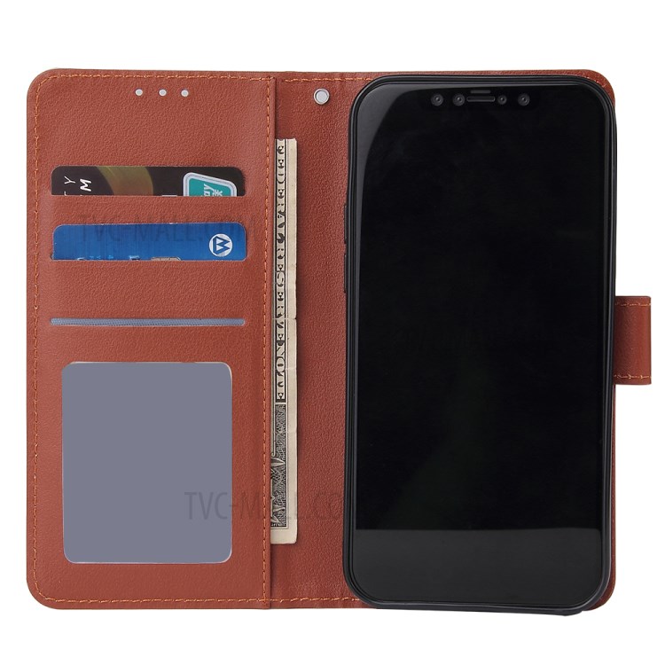 PU Leather Case with Lanyard for iPhone 12 Pro/12 - Brown-6