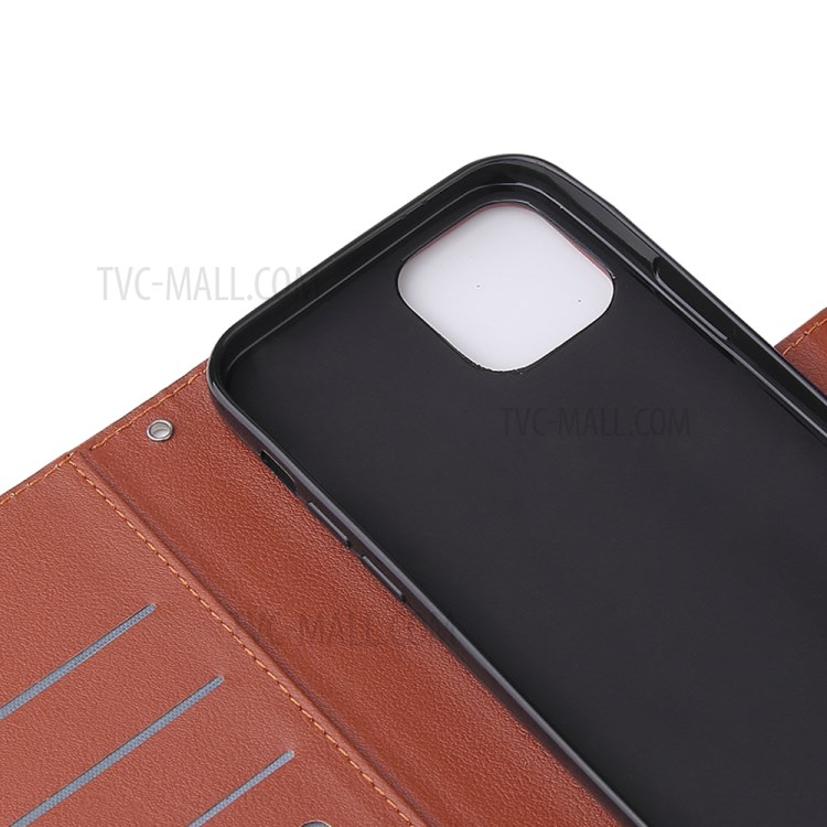 PU Leather Case with Lanyard for iPhone 12 Pro/12 - Brown-7