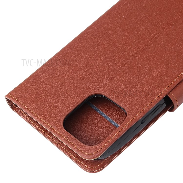PU Leather Case with Lanyard for iPhone 12 Pro/12 - Brown-8