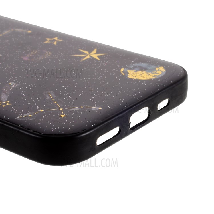 Epoxy TPU Star Planet Printing Pattern Phone Cover for iPhone 12 Max/12 Pro 6.1 inch - Black-6