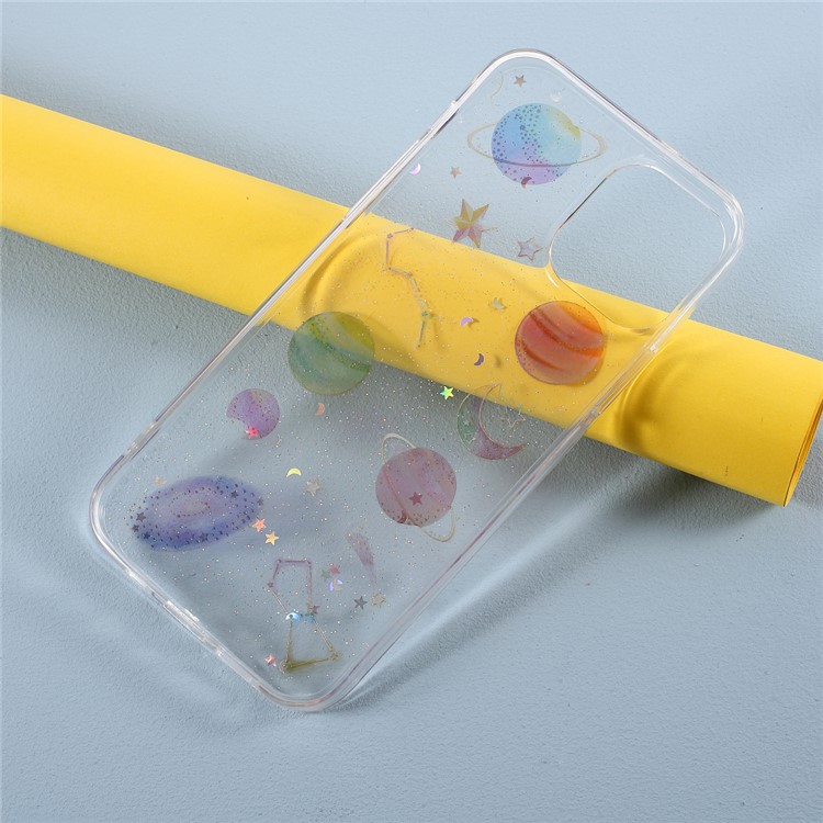 Epoxy TPU Star Planet Printing Pattern Phone Cover for iPhone 12 Pro/12 - Transparent-5