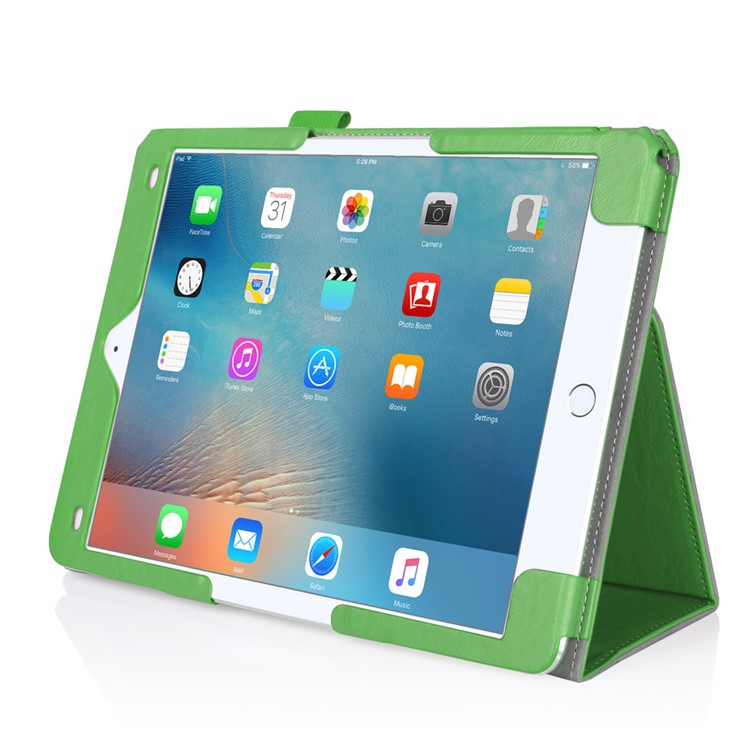 PU Leather Card Holder Samrt Case for iPad Pro 9.7 inch - Green-3