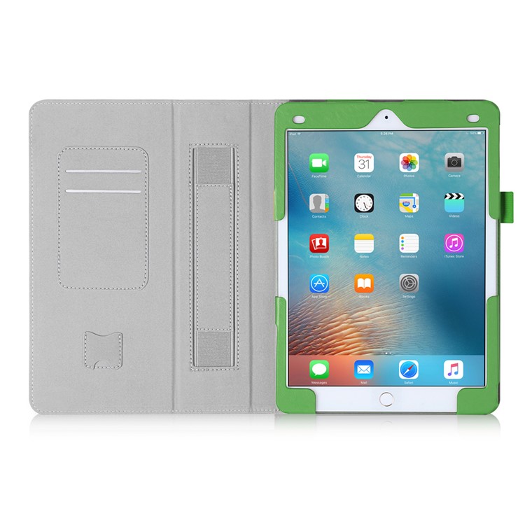 PU Leather Card Holder Samrt Case for iPad Pro 9.7 inch - Green-6