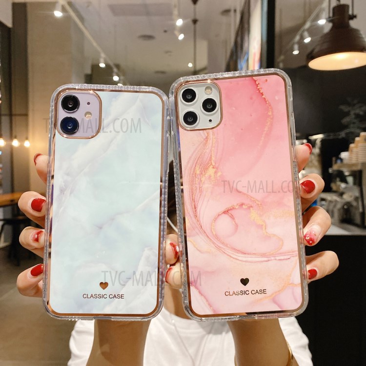 IMD Design Marble Pattern TPU Phone Case for iPhone 12 Pro Max 6.7 inch - Pink-3