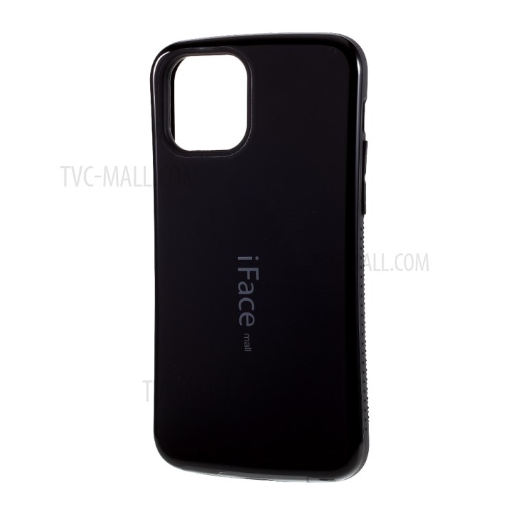 IFACE MALL PC + TPU Hybrid Case Accessory Glossy Shell for iPhone 12 5.4 inch - Black-2