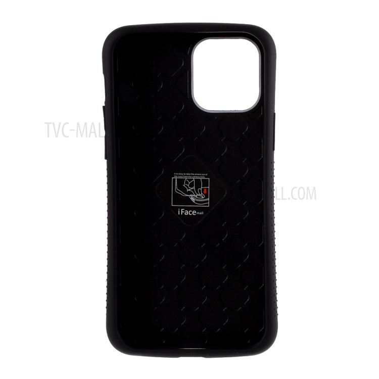 IFACE MALL PC + TPU Hybrid Case Accessory Glossy Shell for iPhone 12 mini - Black-3