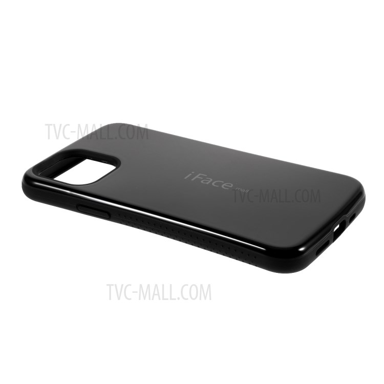 IFACE MALL PC + TPU Hybrid Case Accessory Glossy Shell for iPhone 12 mini - Black-5