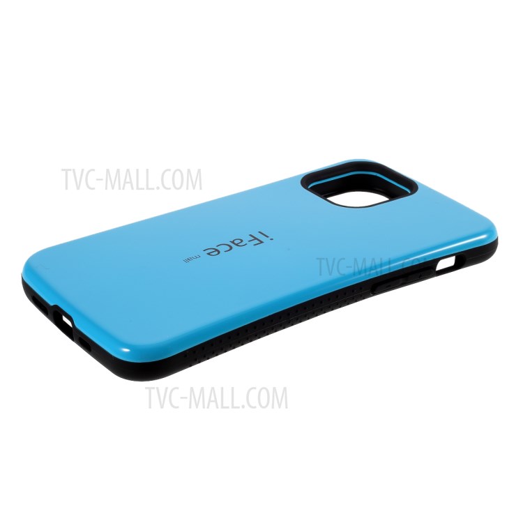 IFACE Mall PC + TPU Acessório de Estojo Híbrido Shell Brilhante Para Iphone 12 Mini - Azul Escuro-4