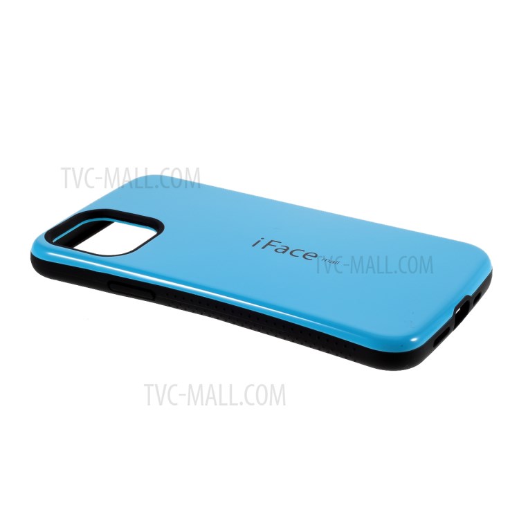 IFACE Mall PC + TPU Acessório de Estojo Híbrido Shell Brilhante Para Iphone 12 Mini - Azul Escuro-5